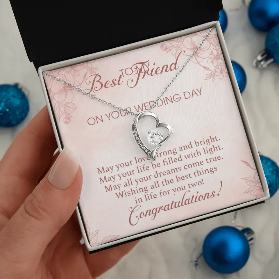 May Your Love Strong And Bright - Custom Name Necklace - Gift For Besties