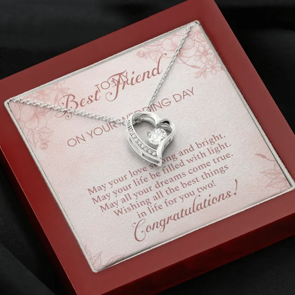 May Your Love Strong And Bright - Custom Name Necklace - Gift For Besties