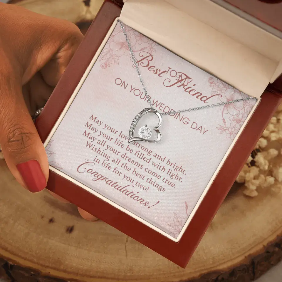 May Your Love Strong And Bright - Custom Name Necklace - Gift For Besties