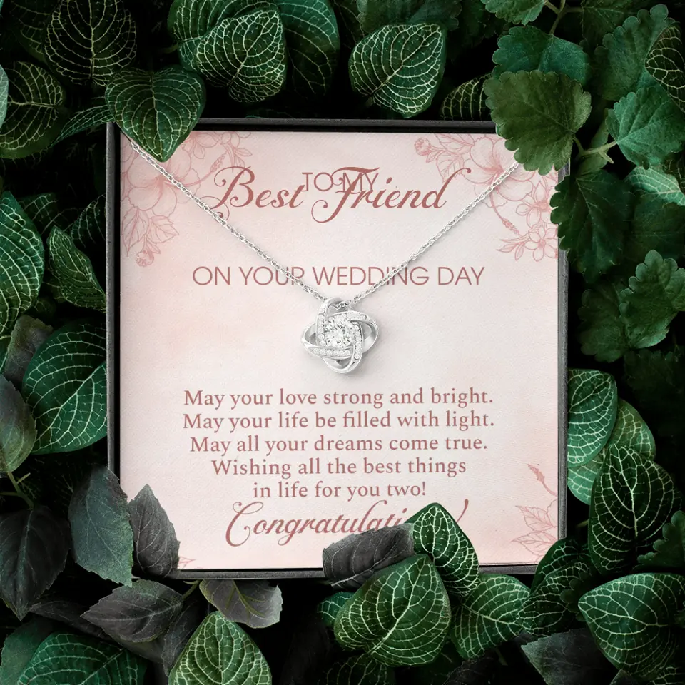 May Your Love Strong And Bright - Custom Name Necklace - Gift For Besties