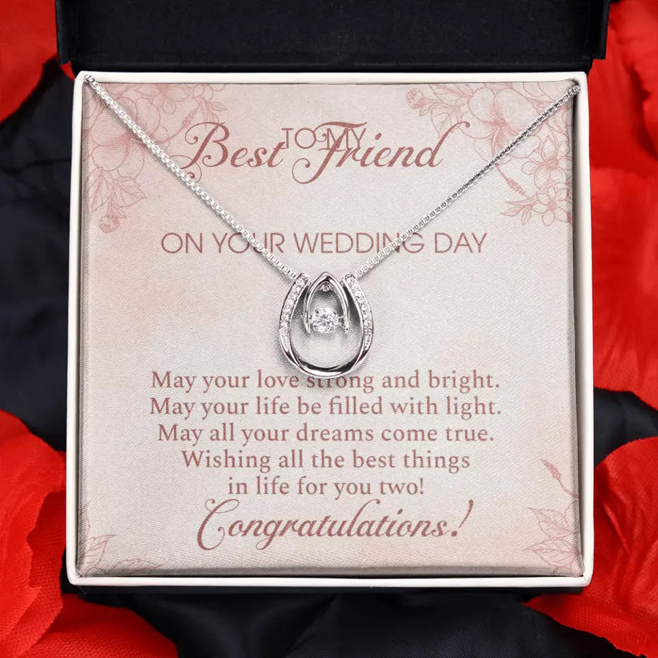 May Your Love Strong And Bright - Custom Name Necklace - Gift For Besties