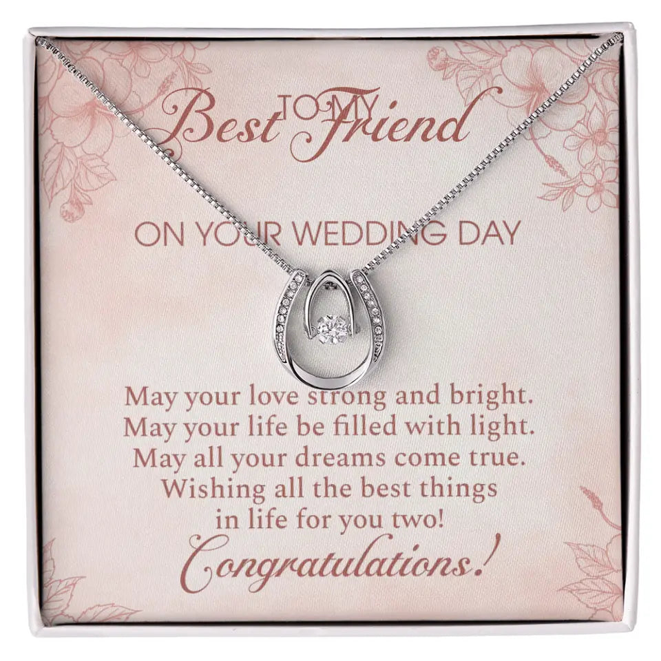 May Your Love Strong And Bright - Custom Name Necklace - Gift For Besties