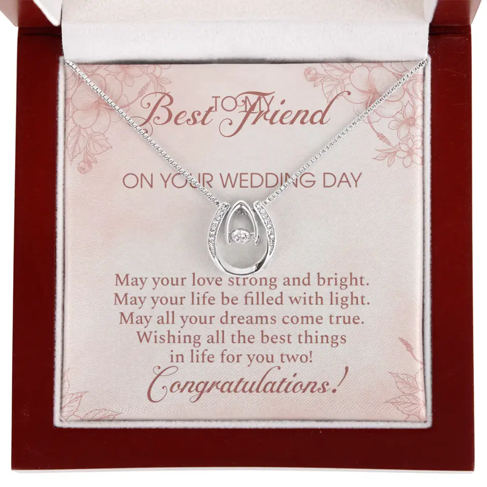 May Your Love Strong And Bright - Custom Name Necklace - Gift For Besties