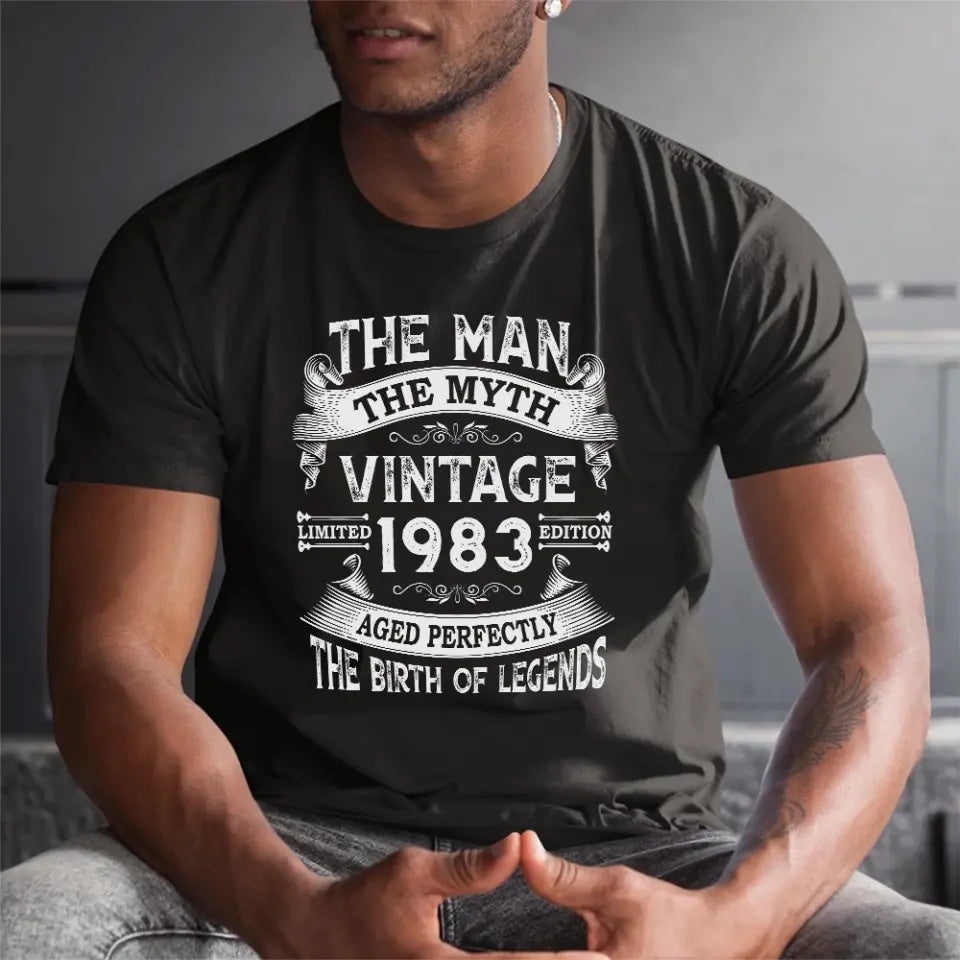 The Man The Myth Vintage Edition | Personalized T-shirt