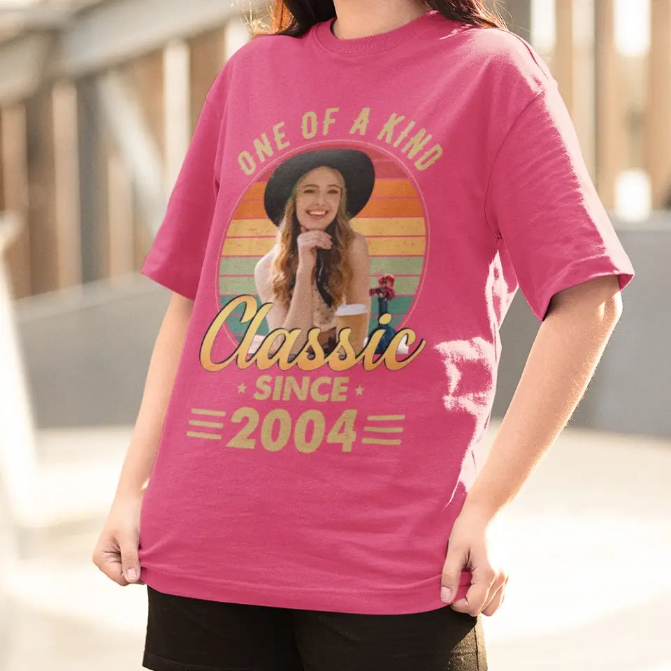 One Of A Kind - Vintage Retro Birthday Shirt - Upload Photo Birthday Gift | 303IHPNPTS129