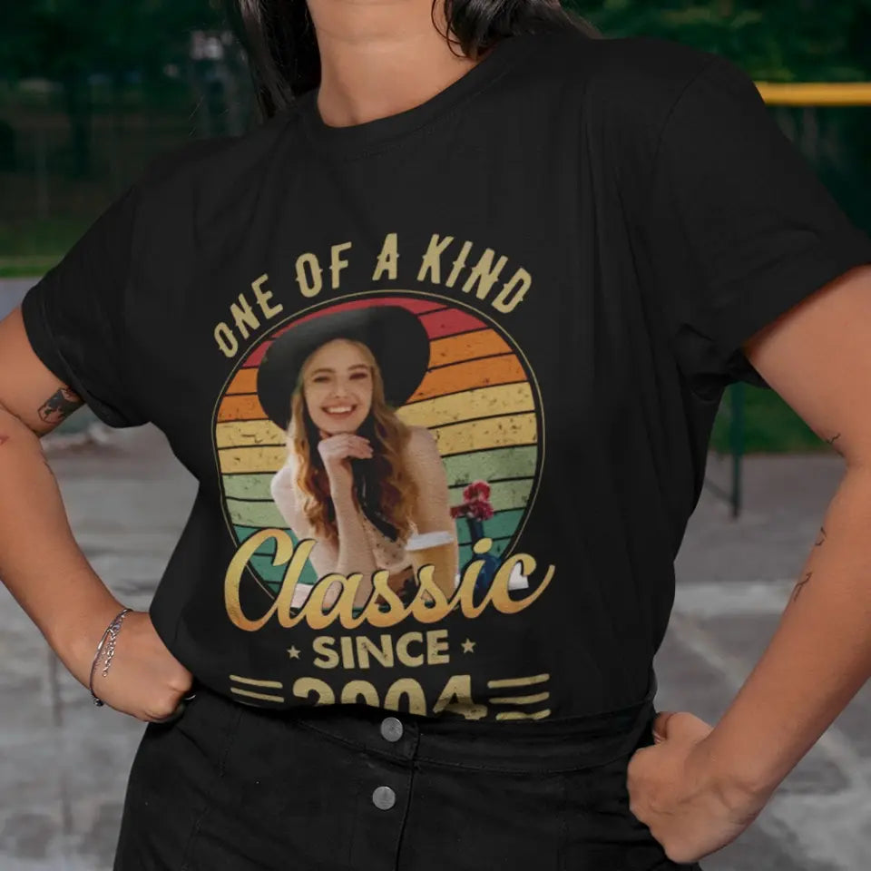 One Of A Kind - Vintage Retro Birthday Shirt - Upload Photo Birthday Gift | 303IHPNPTS129