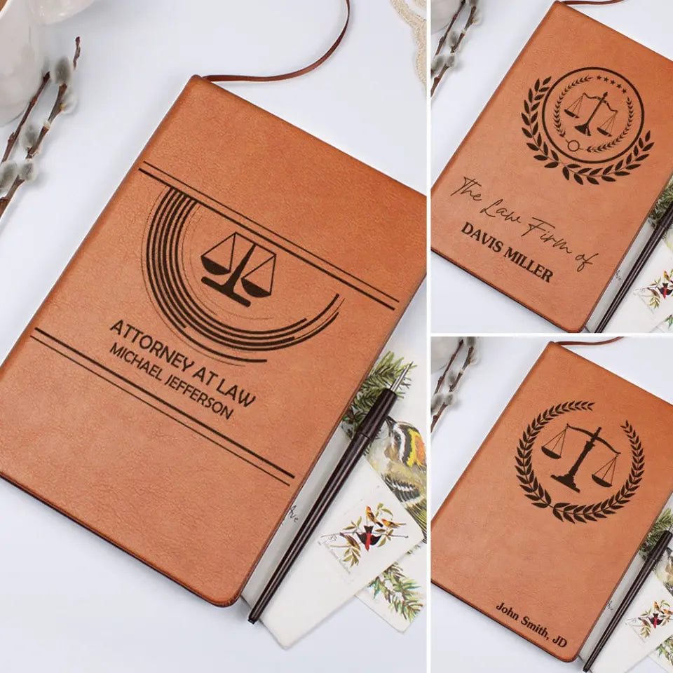 Lawyer's Log Personalized Leather Journal Gift For Lawyer