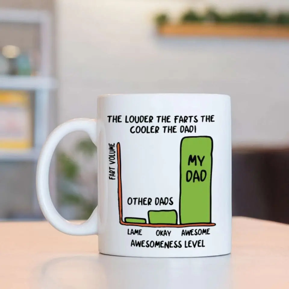 The Louder The Farts The Cooler The Dad White Mug Funny Father's Day Gifts