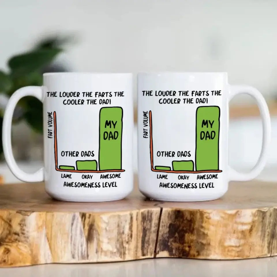 The Louder The Farts The Cooler The Dad White Mug Funny Father's Day Gifts