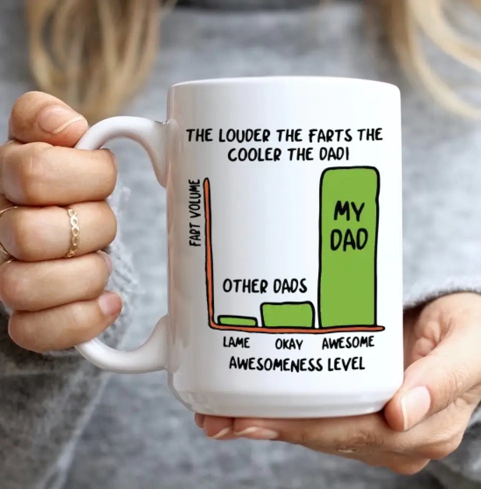 The Louder The Farts The Cooler The Dad White Mug Funny Father's Day Gifts