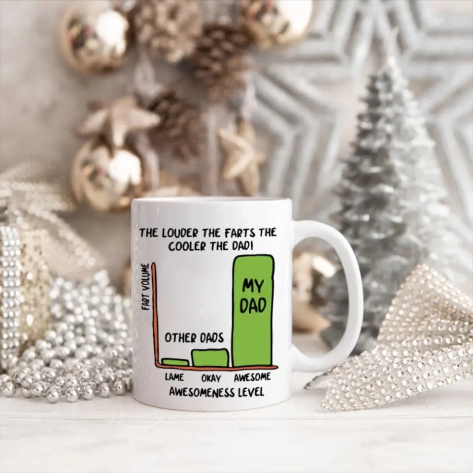 The Louder The Farts The Cooler The Dad White Mug Funny Father's Day Gifts