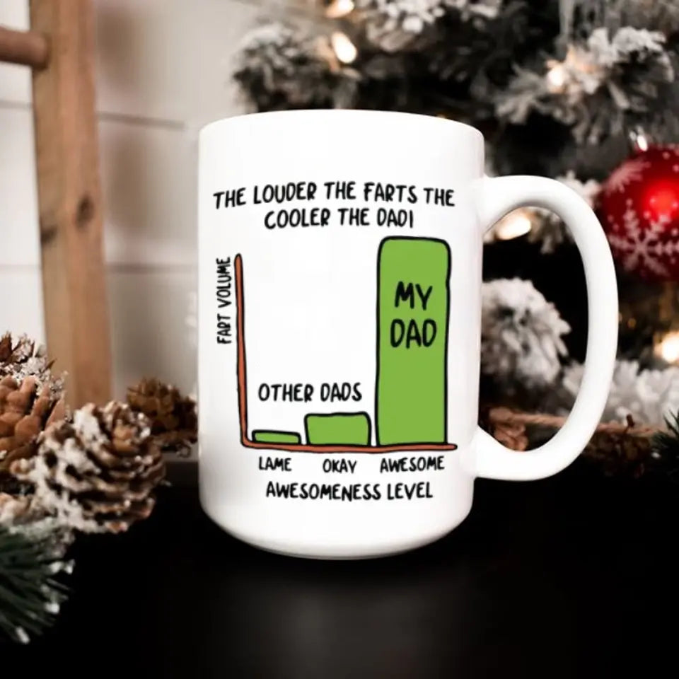 The Louder The Farts The Cooler The Dad White Mug Funny Father's Day Gifts