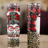 Just A Girl Who Loves Christmas, Personalized Skinny Tumbler, Gift For Christmas Lovers | 311IHPNPTU1150