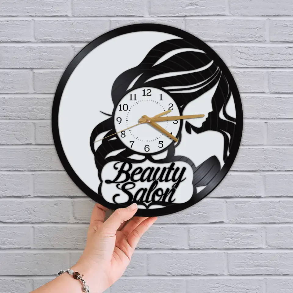 Beauty Salon - Special Wall Clock - Best Gift For Hairdressers For Hairstylists For Him/Her - Hair Salon Decor - 306IHPNPWC652