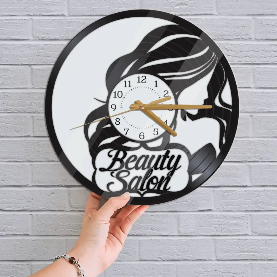 Beauty Salon - Special Wall Clock - Best Gift For Hairdressers For Hairstylists For Him/Her - Hair Salon Decor - 306IHPNPWC652
