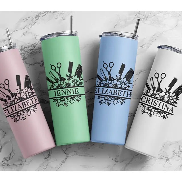 Personalized Name Tumbler Gift for Barber Hairdresser