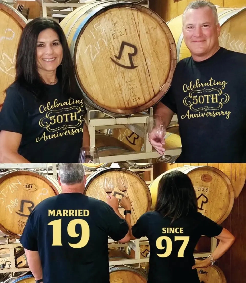 Celebrating Anniversary - Personalized Tshirt - Best Gifts for Parents/Friends | 208IHPTHTS010
