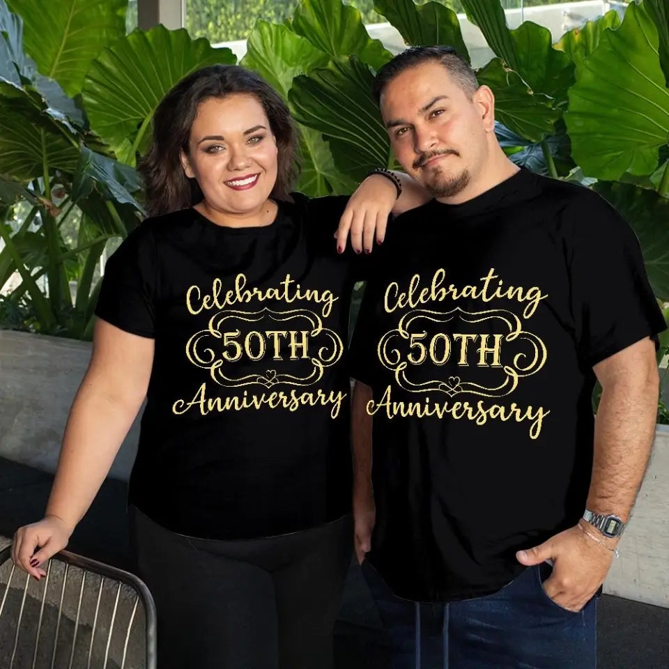 Celebrating Anniversary - Personalized Tshirt - Best Gifts for Parents/Friends | 208IHPTHTS010