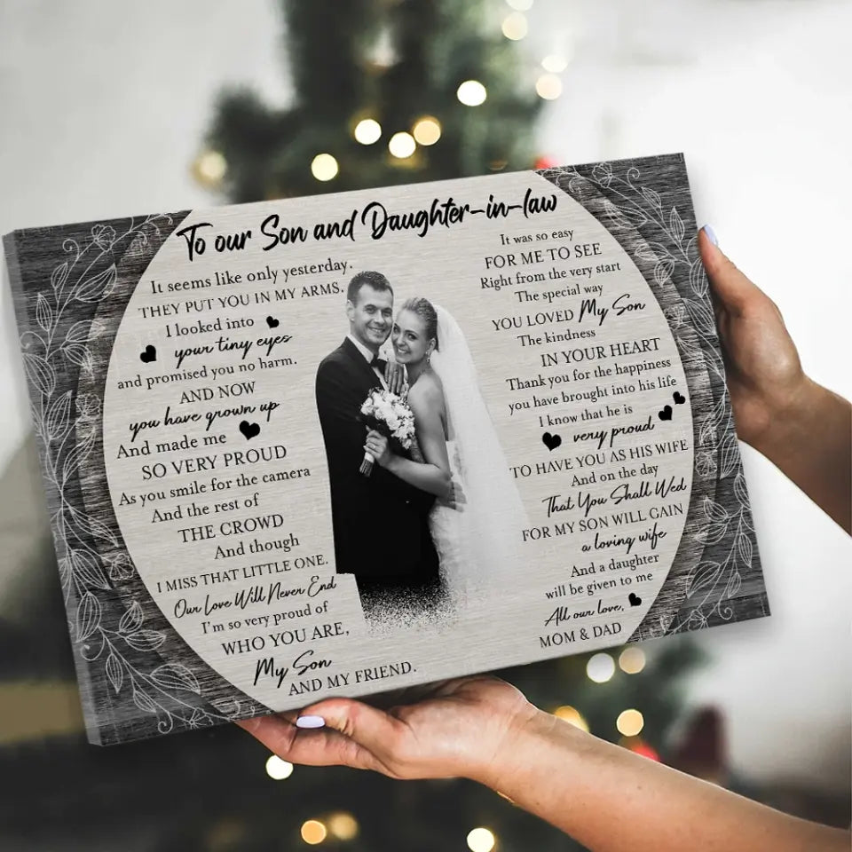 Eternal Bonds: A Gift of Art for Our Daughter-in-Law and Son, Wall Art Canvas/Poster, Gift For Son & Daughter-in-law | 309IHPBNCA1034