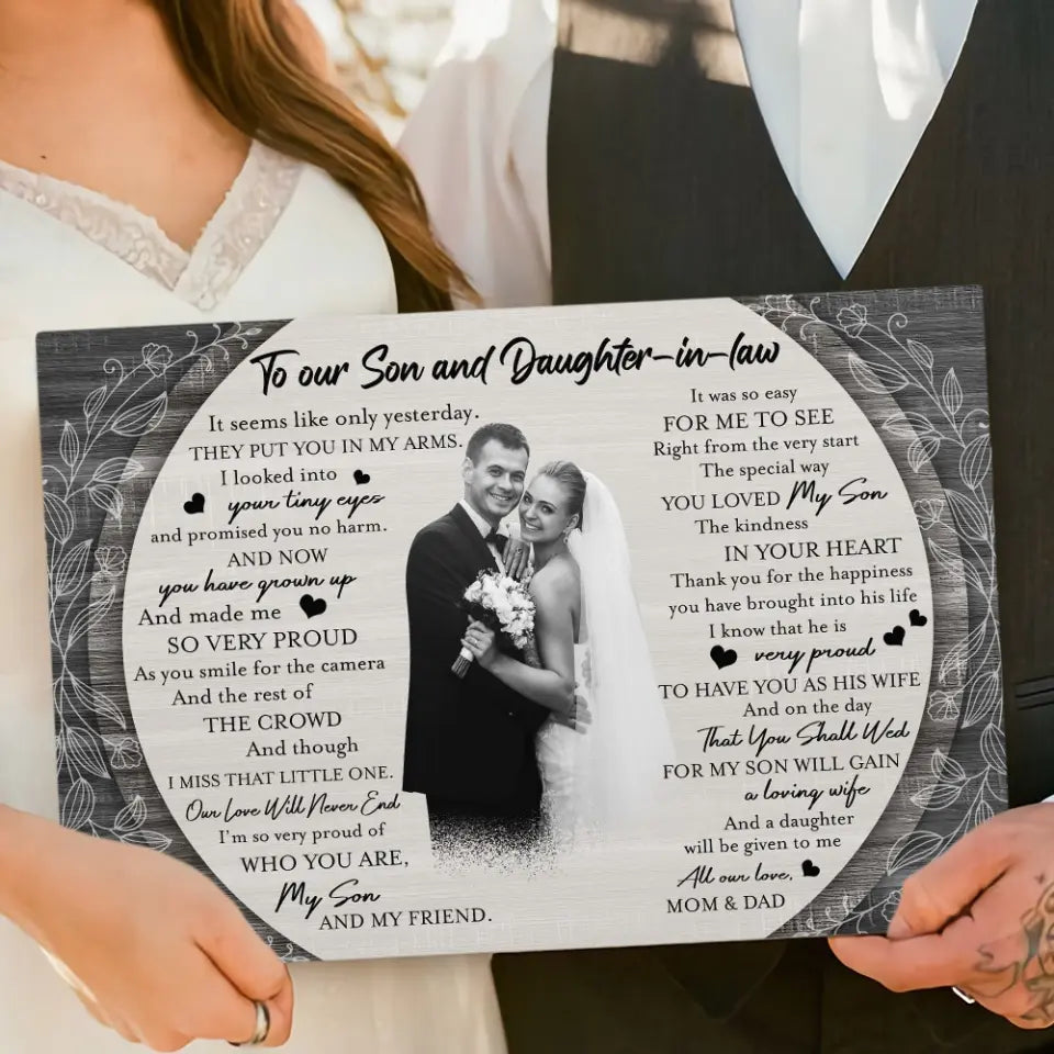 Eternal Bonds: A Gift of Art for Our Daughter-in-Law and Son, Wall Art Canvas/Poster, Gift For Son & Daughter-in-law | 309IHPBNCA1034