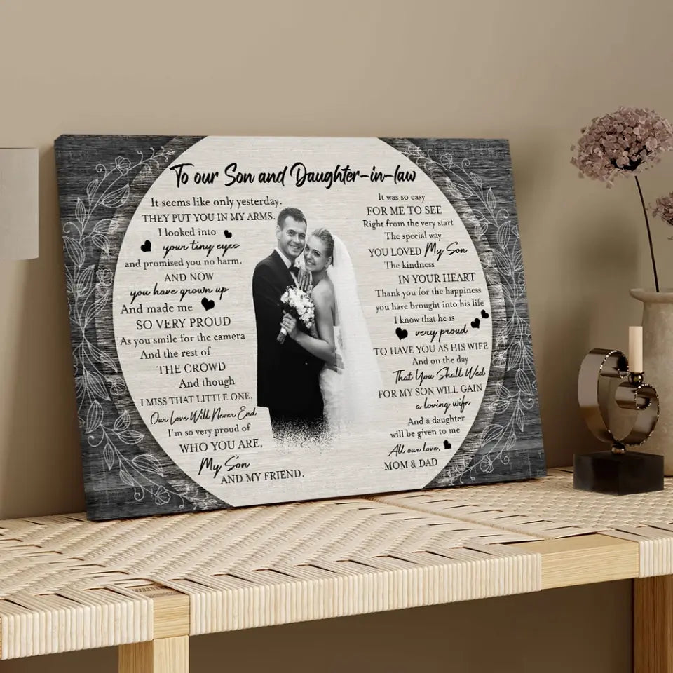 Eternal Bonds: A Gift of Art for Our Daughter-in-Law and Son, Wall Art Canvas/Poster, Gift For Son & Daughter-in-law | 309IHPBNCA1034