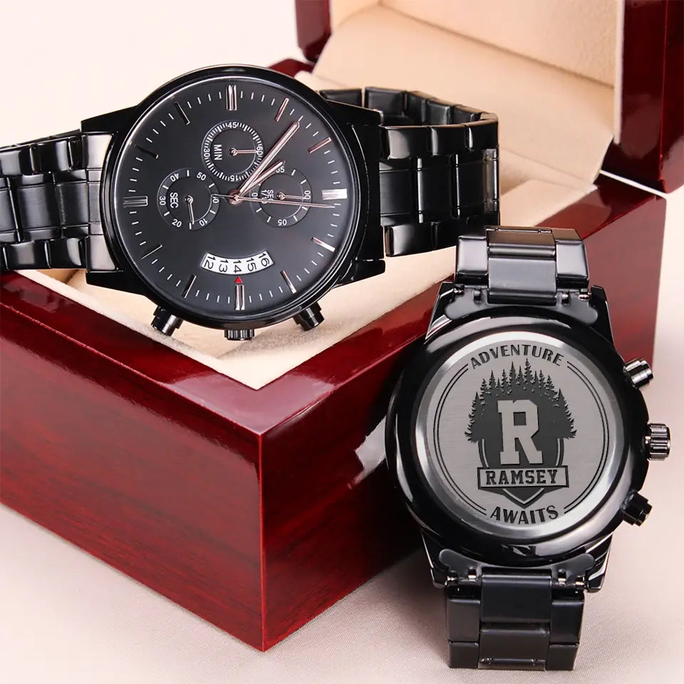 Adventure Awaits Custom Engraved Watches Gift For Men