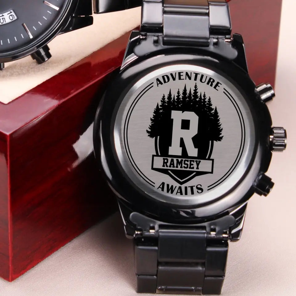 Adventure Awaits Custom Engraved Watches Gift For Men