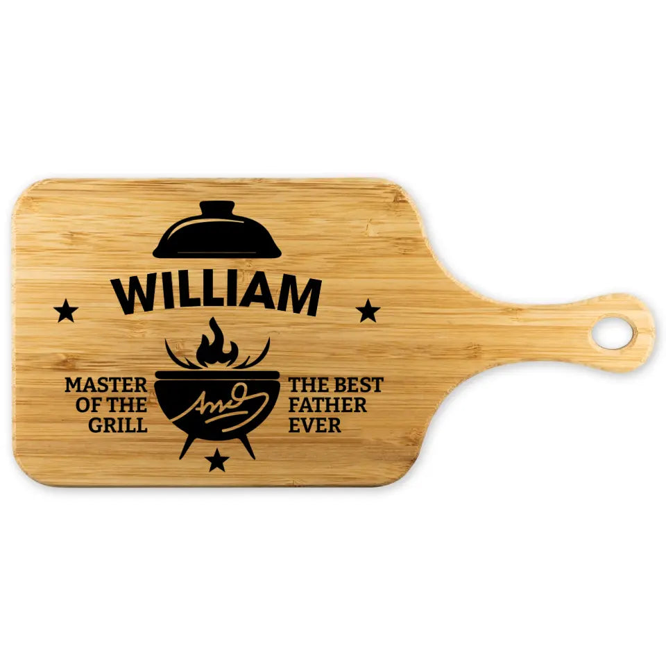 Master Of The Grill The Best Father Personalized Cutting Board