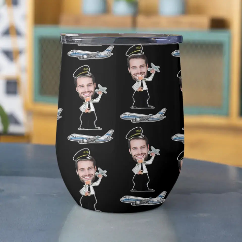 Pilot's Portrait Personalized Tumbler