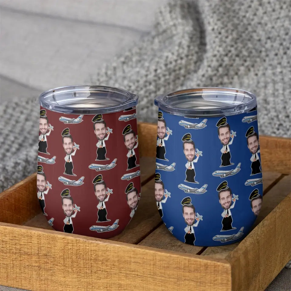 Pilot's Portrait Personalized Tumbler