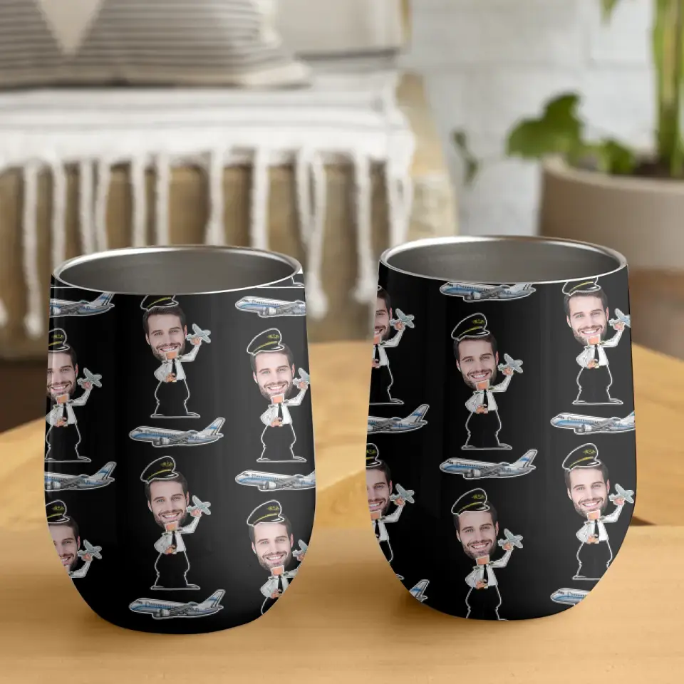 Pilot's Portrait Personalized Tumbler