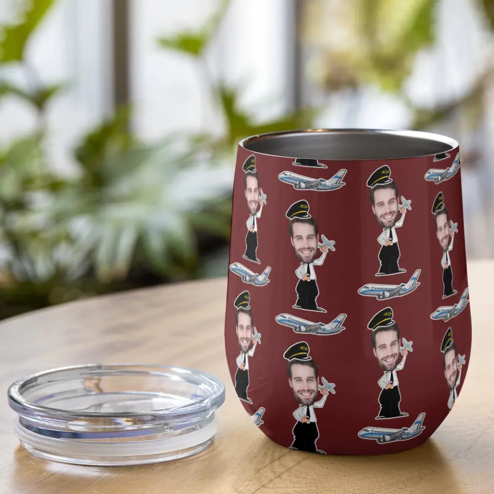 Pilot's Portrait Personalized Tumbler