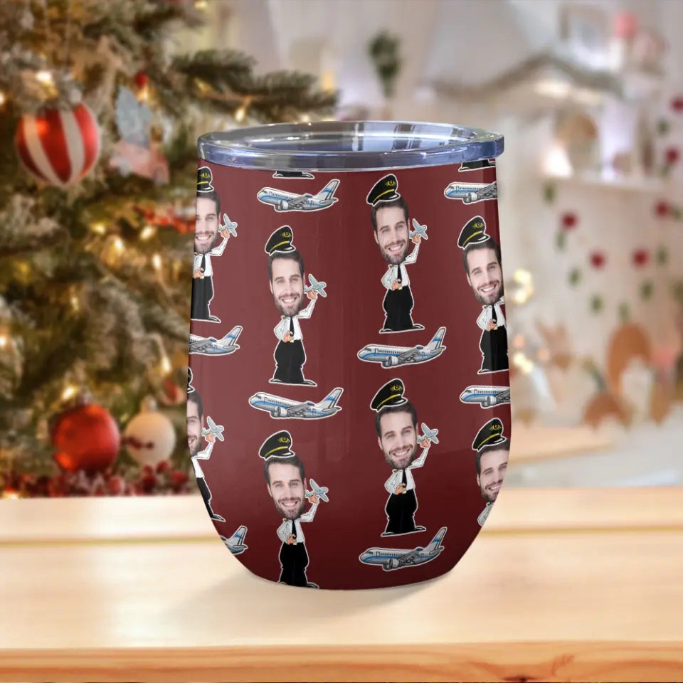 Pilot's Portrait Personalized Tumbler