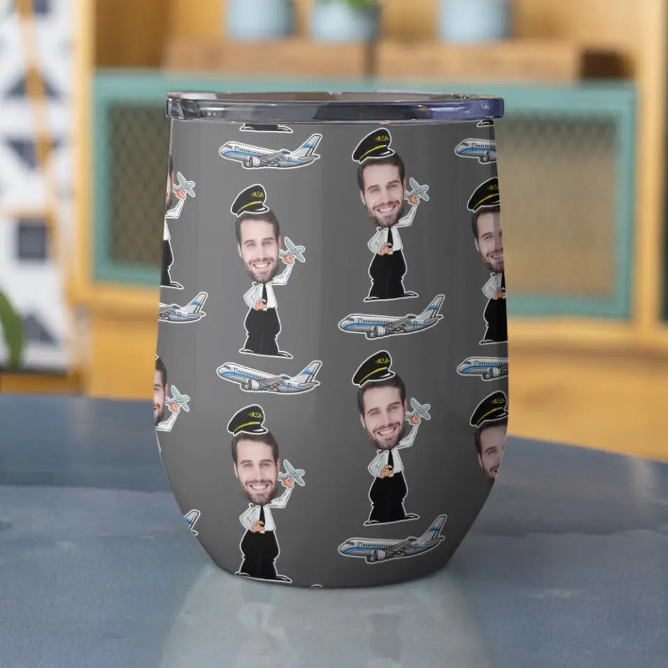Pilot's Portrait Personalized Tumbler