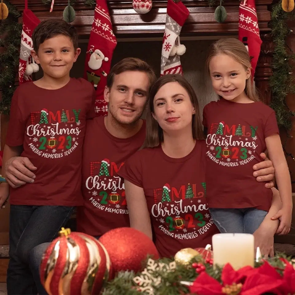 Making Memories Together - Youth/Adult Unisex T-shirt - Christmas Unity Gifts for Family Members