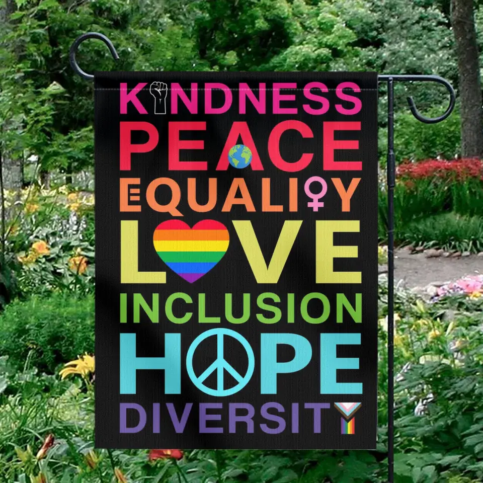 Kindness Peace Equality Love - Lgbtq Pride Flag - Lgbt Gift - Gifts for Pride Month