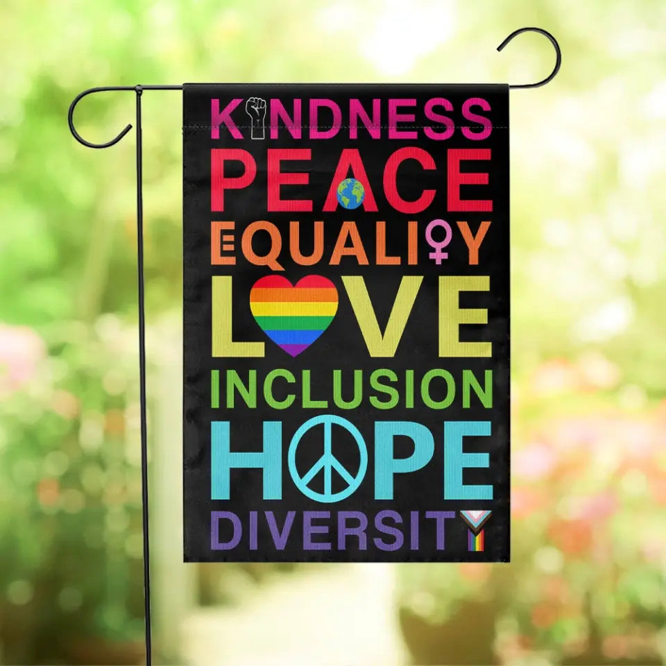 Kindness Peace Equality Love - Lgbtq Pride Flag - Lgbt Gift - Gifts for Pride Month