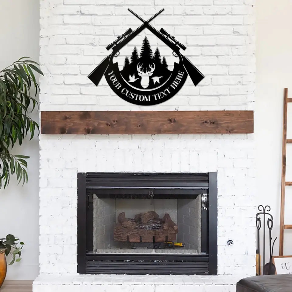 Hunting Decor Custom Cut Metal Sign