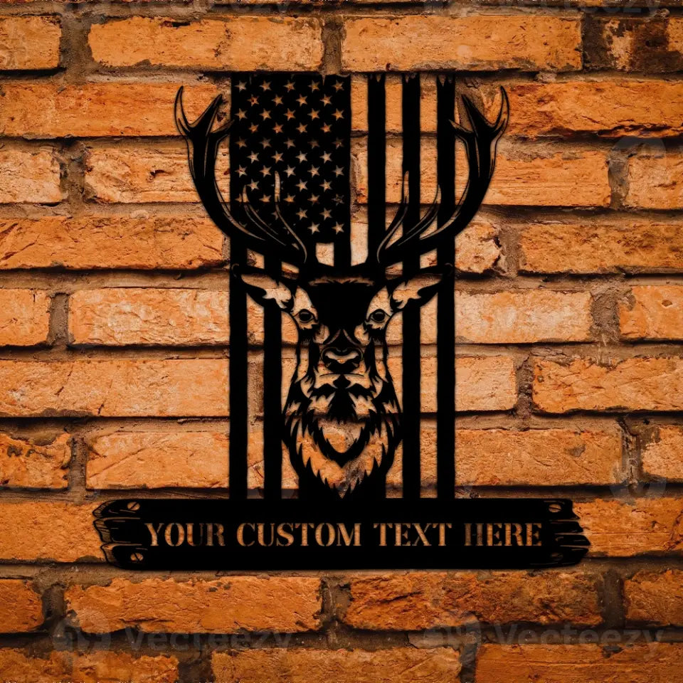 Hunting Decor Custom Cut Metal Sign