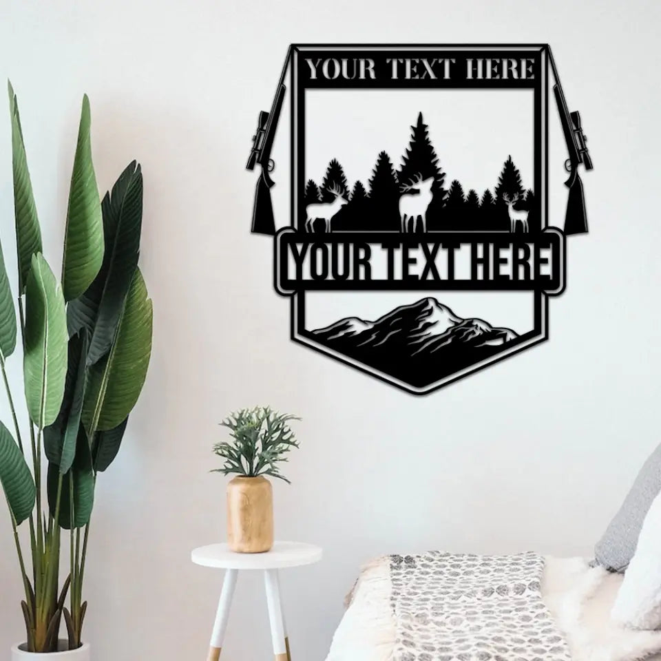 Hunting Decor Custom Cut Metal Sign