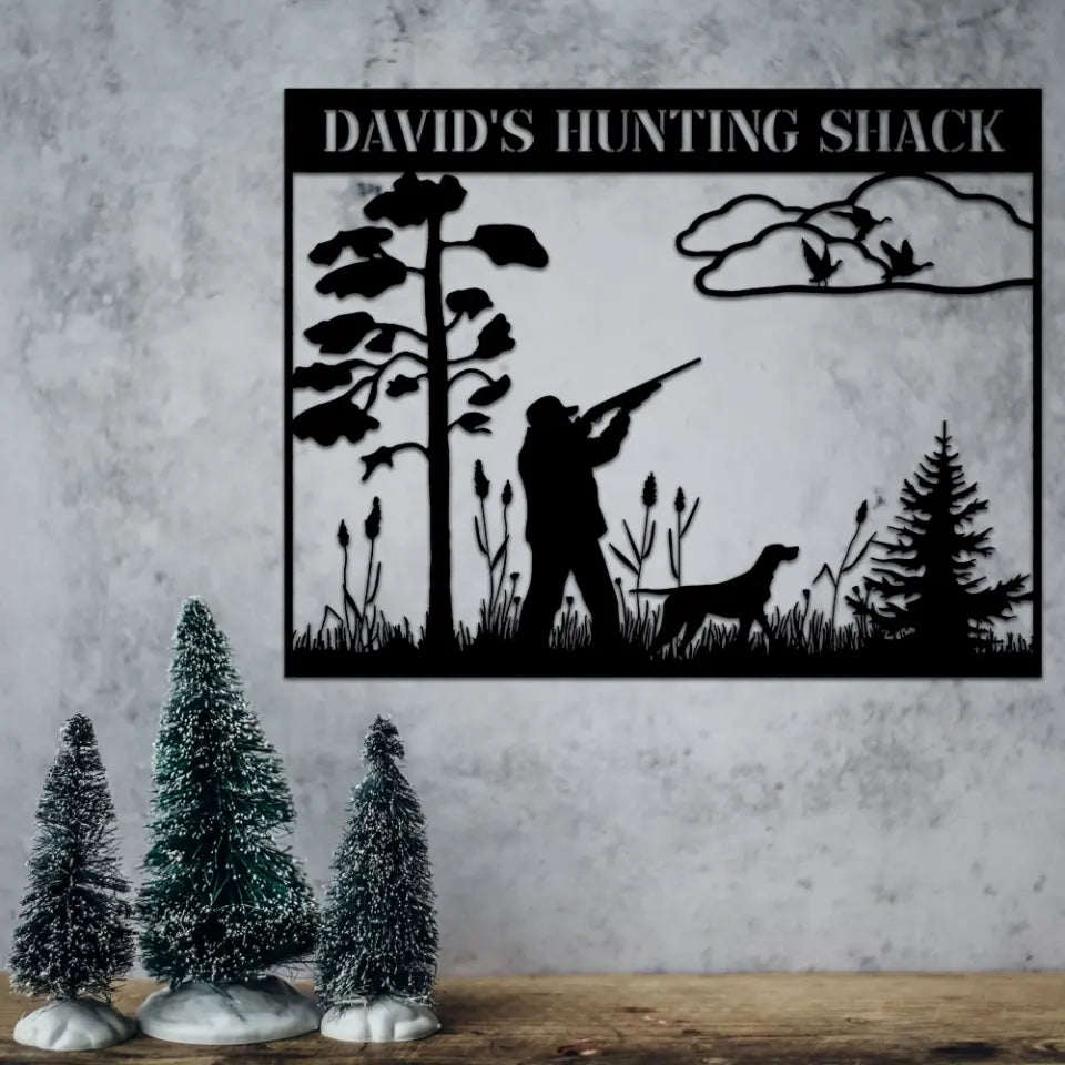 Hunting Decor Custom Cut Metal Sign