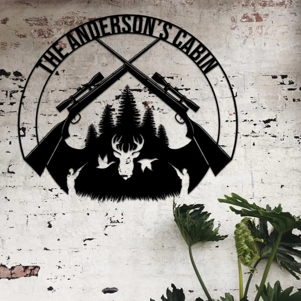 Hunting Decor Custom Cut Metal Sign