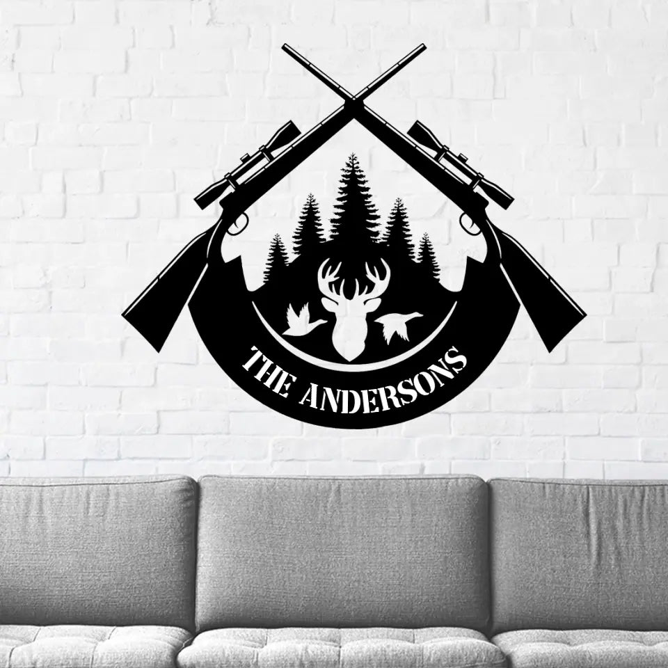 Hunting Decor Custom Cut Metal Sign