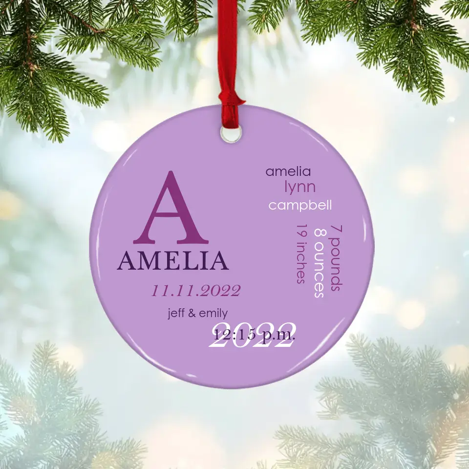 Baby 1st Christmas Ornament Custom Ornament Christmas Gift For Baby