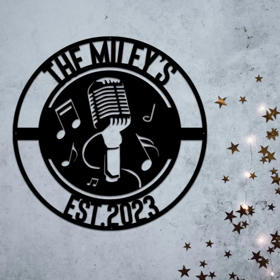 Music Audio Studio Custom Metal Sign Housewarming Gift For Musician