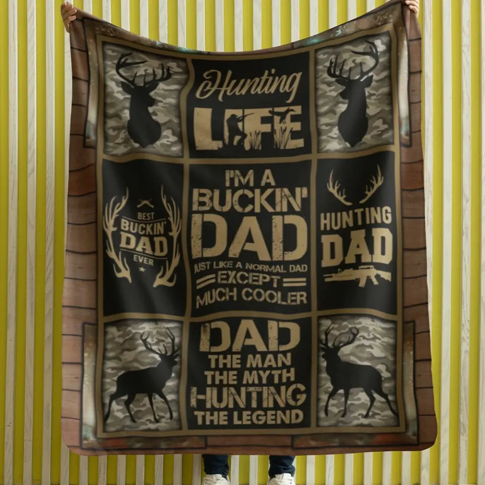 Hunting Dad The Man The Myth - Special Blanket - Hunting Gift For Dad | 306IHPNPBL465