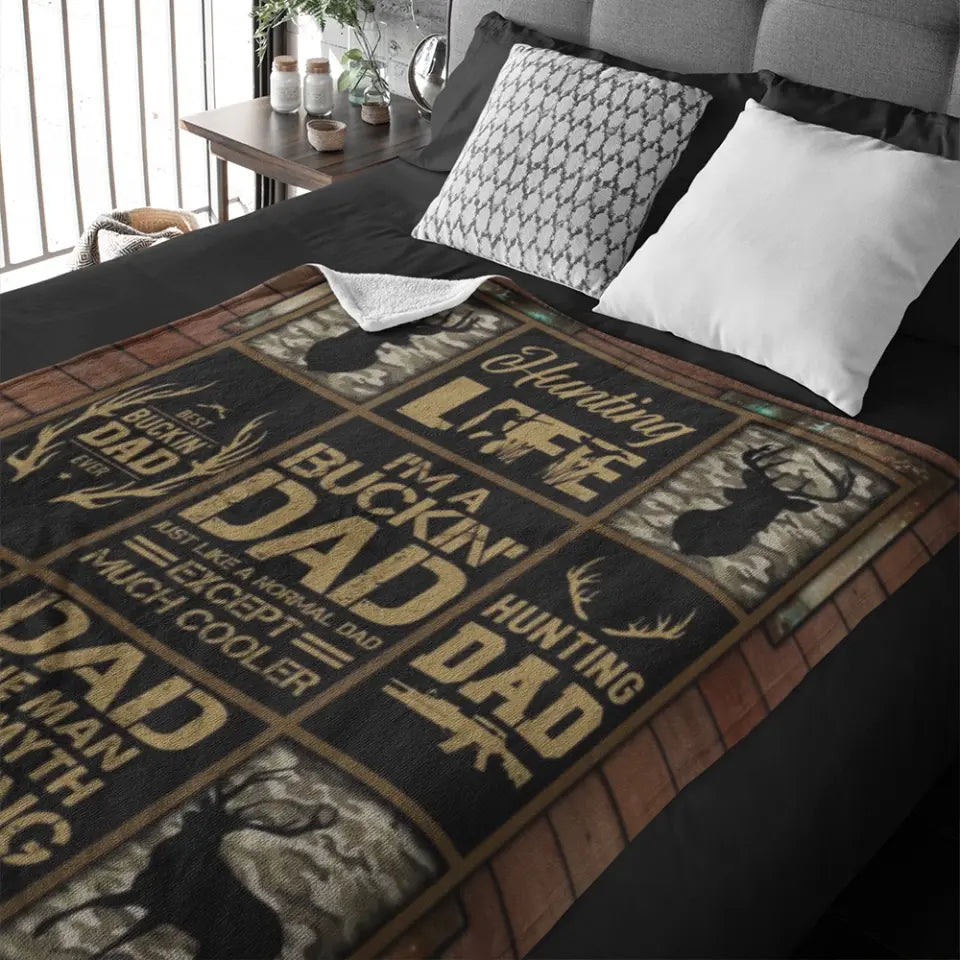Father Daughter Hunting The Man The Myth The Legend Special Blanket Gift For Dad
