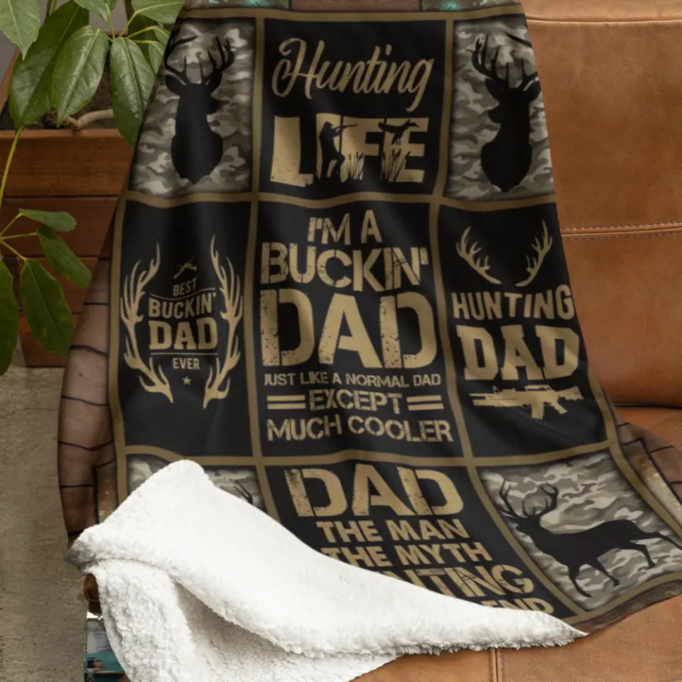 Father Daughter Hunting The Man The Myth The Legend Special Blanket Gift For Dad