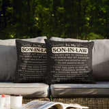 You're Also My Son-in-heart, Square Linen Pillow, Christmas Gift For Son-In-Law | 311IHPNPPI1240