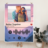 Personalized Song Music Name Song - Personalized Fleece Blanket - Personalized Gifts for Lover, Friend, Family - 209IHPTHBL066
